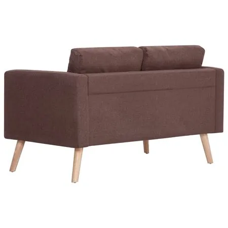  Canapea cu 2 locuri, maro, material textil