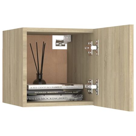  Noptiere, 2 buc., stejar Sonoma, 30,5x30x30cm, lemn prelucrat