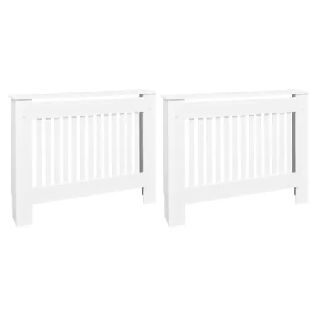  Mască de calorifer, 2 buc., alb, 112 cm, MDF