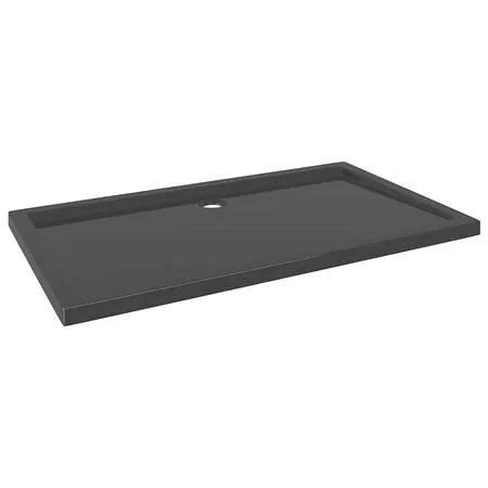  Cădiță de duș dreptunghiulară din ABS, neagră, 70x120 cm