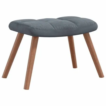  Scaun de relaxare cu taburet, gri închis, catifea