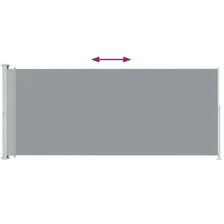  Copertină laterală retractabilă de terasă, gri, 200x500 cm