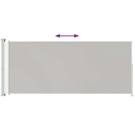  Copertină laterală retractabilă de terasă, gri, 220x500 cm
