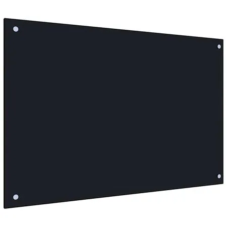  Panou antistropi de bucătărie, negru 90x60 cm sticlă securizată