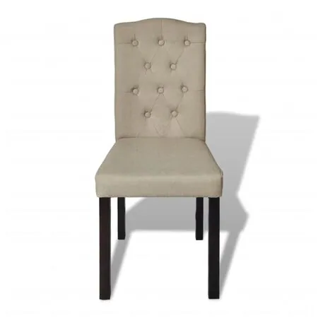  Scaune de bucătărie, 6 buc., cafeniu, material textil