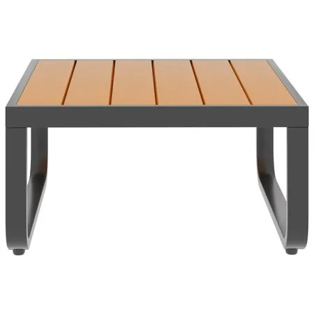  Set canapea de grădină colțar cu perne, 4 piese, aluminiu, WPC
