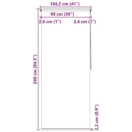  Roletă perdea de duș 100x240 cm Imprimeu Splash