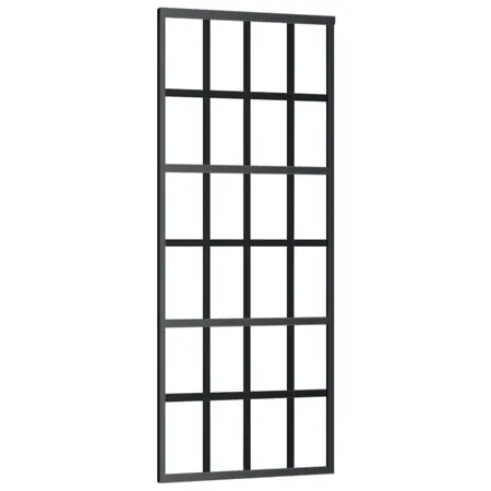  Ușă glisantă cu set feronerie, 76x205 cm, sticlă ESG/aluminiu