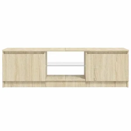  Comodă TV cu lumini LED, stejar sonoma, 120x30x35,5 cm