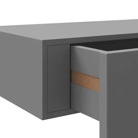  Dulap de perete cu sertar, gri, 60x23,5x10 cm, MDF