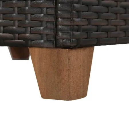  Set mobilier de grădină cu perne, 4 piese, maro, poliratan