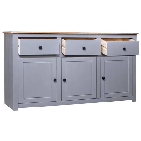  Servantă, gri, 135 x 40 x 80 cm, lemn masiv pin, gama Panama