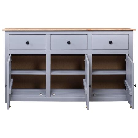 Servantă, gri, 135 x 40 x 80 cm, lemn masiv pin, gama Panama