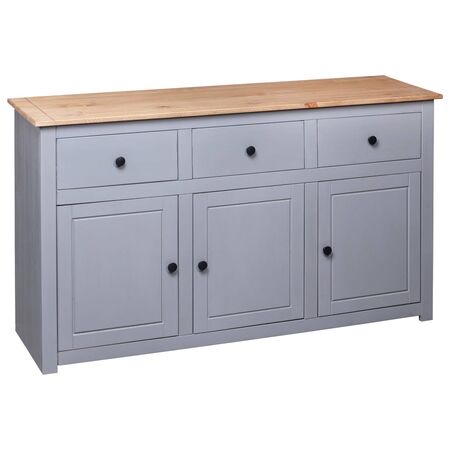  Servantă, gri, 135 x 40 x 80 cm, lemn masiv pin, gama Panama