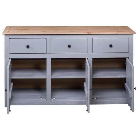  Servantă, gri, 135 x 40 x 80 cm, lemn masiv pin, gama Panama