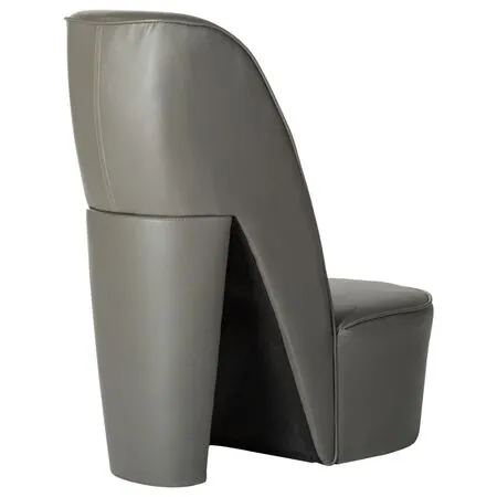  Scaun, design toc înalt, gri, piele artificială