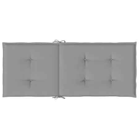  Perne scaun cu spătar înalt, 2 buc., gri, 120x50x3 cm, textil