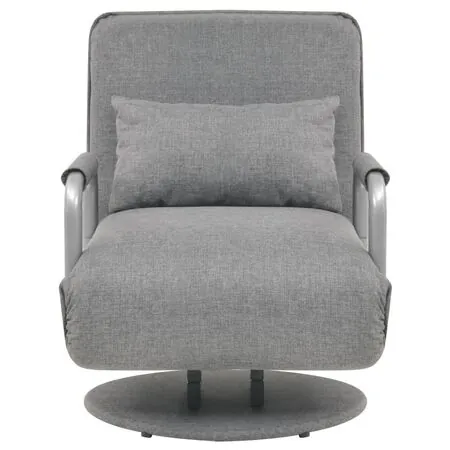  Scaun pivotant și canapea extensibilă, gri deschis, textil