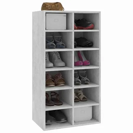  Pantofar, gri beton, 54x34x100,5 cm, lemn compozit
