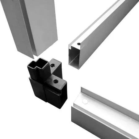  Seră din aluminiu ranforsat cu cadru la bază, 7,55 m²