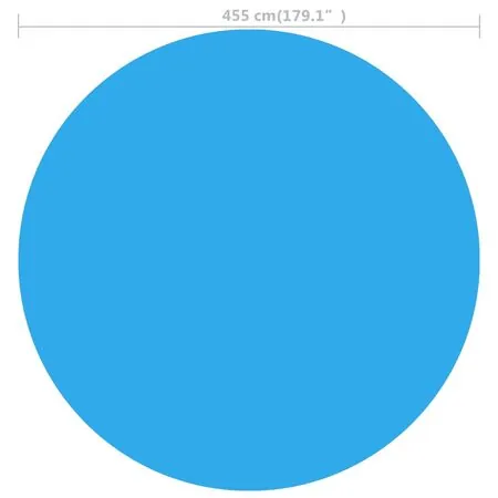  Folie solară plutitoare piscină, rotundă, PE, 455 cm, albastru
