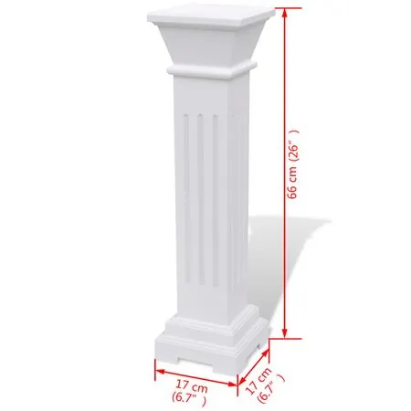 Suport pentru plante tip stâlp, pătrat, clasic, MDF