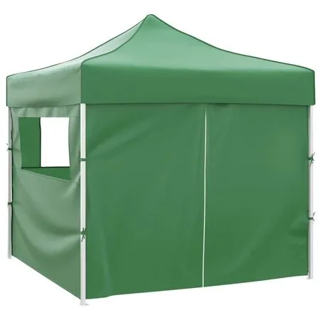 41468  Green Foldable Tent 3 x 3 m with 4 Walls 