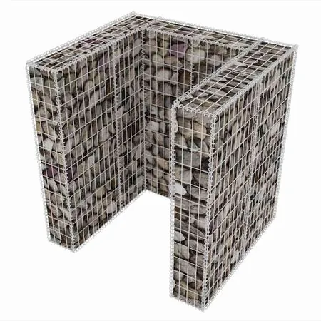  Gabion unic îngrădire pubelă, oțel, 110 x 100 x 120 cm 