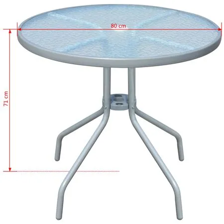  Set mobilier de exterior, 5 piese, negru, oțel