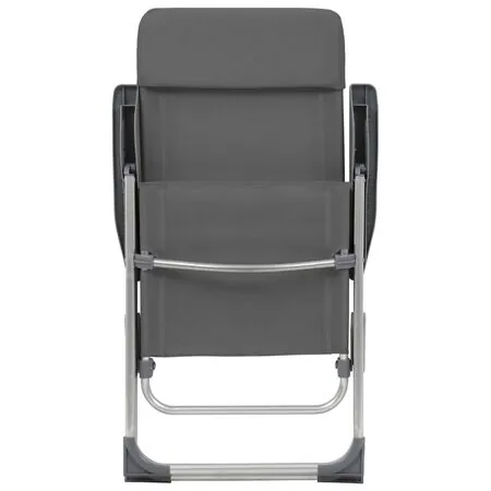  Scaune de camping pliante, 4 buc., gri, aluminiu
