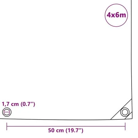  Prelată 650 g/m² 4 x 6 m alb