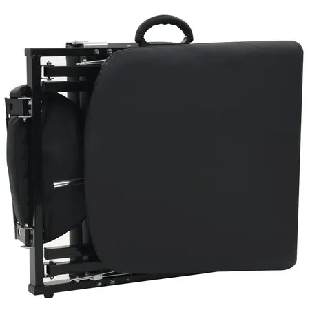  Scaun tratament facial, piele artificială, 185x78x76 cm, negru