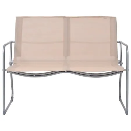  Set mobilier de grădină, 4 piese, crem, oțel și textil
