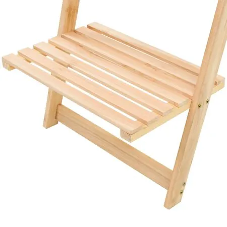  Raft de perete tip scară, lemn de cedru, 41,5 x 30 x 176 cm