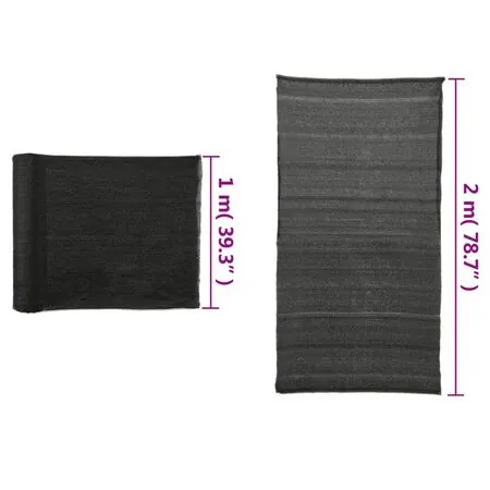  Plasă protecție vizuală, negru, 2x25 m, HDPE