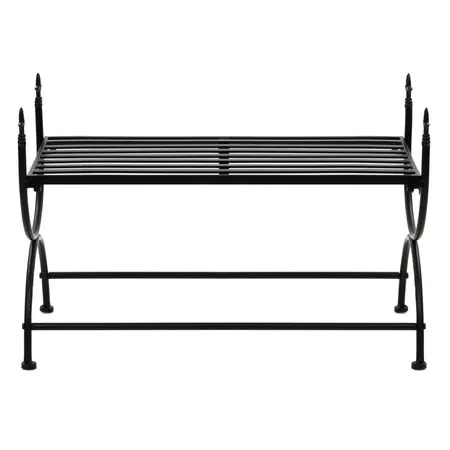  Bancă în stil vintage, negru, metal, 83x42x55 cm