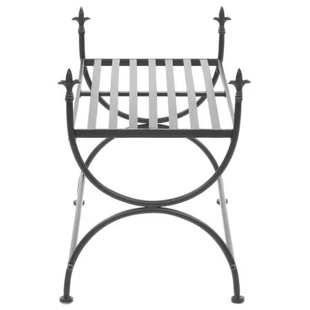  Bancă în stil vintage, negru, metal, 83x42x55 cm