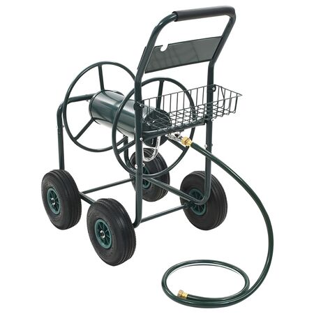  Cărucior pentru furtun de grădină cu racord 1/2", 75 m, oțel  
