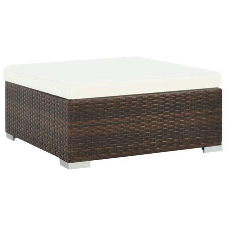 Set mobilier de grădină cu perne, 8 piese, maro, poliratan
