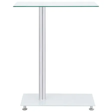  Masă laterală formă U transparent 45x30x58 cm sticlă securizată