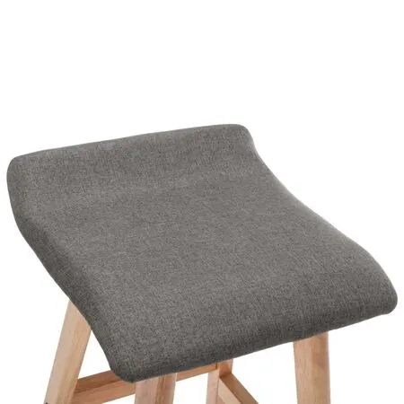  Scaune de bar, 2 buc., gri închis, material textil