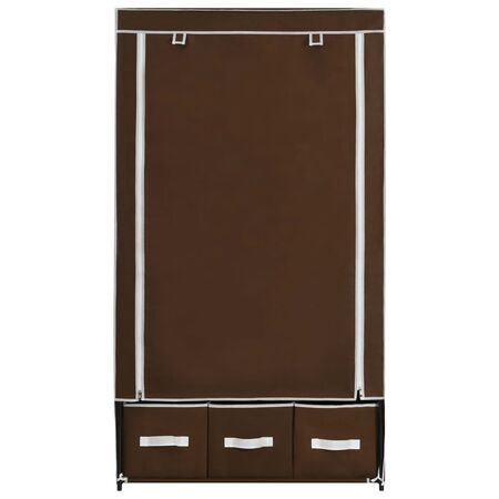  Șifonier, maro, 87 x 49 x 159 cm, material textil