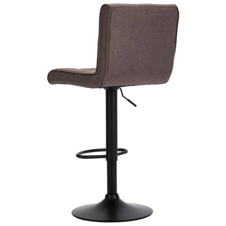  Scaune de bar, 2 buc., gri taupe, material textil