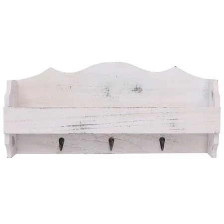  Cuier de perete, alb, 50 x 10 x 23 cm, lemn