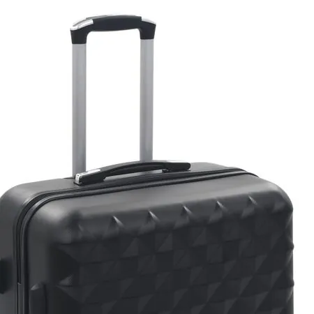  Set valiză carcasă rigidă, 3 buc., negru, ABS