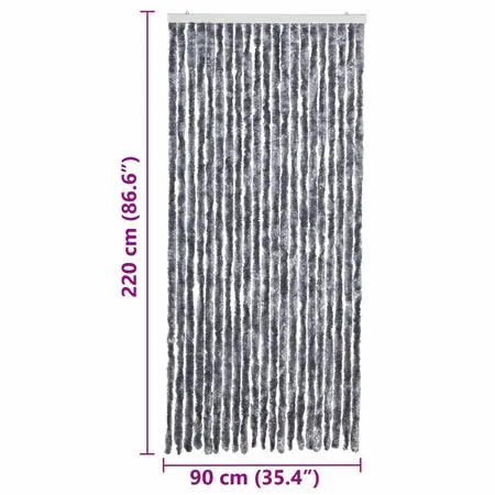  Perdea pentru insecte, argintiu, 90x220 cm, Chenille