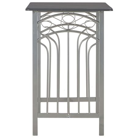  Set mobilier de bar, 3 piese, antracit, lemn și oțel