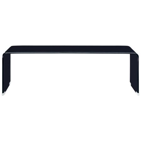  Măsuță de cafea, negru, 98x45x31 cm, sticlă securizată 