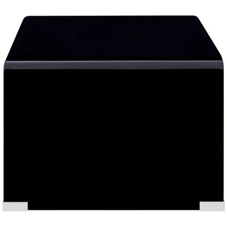  Măsuță de cafea, negru, 98x45x31 cm, sticlă securizată 
