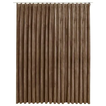  Draperie opacă, bej, 290 x 245 cm, catifea, cu cârlige